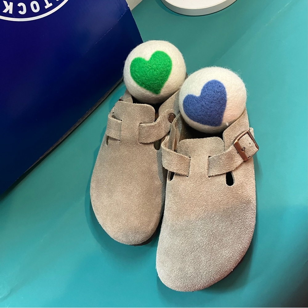 BIRKENSTOCK Suede Boston Clogs EU38
